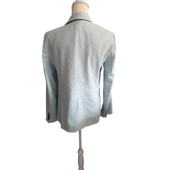ANN TAYLOR Light Blue Button Jacket Blazer Size 4 - Picture 2 of 7